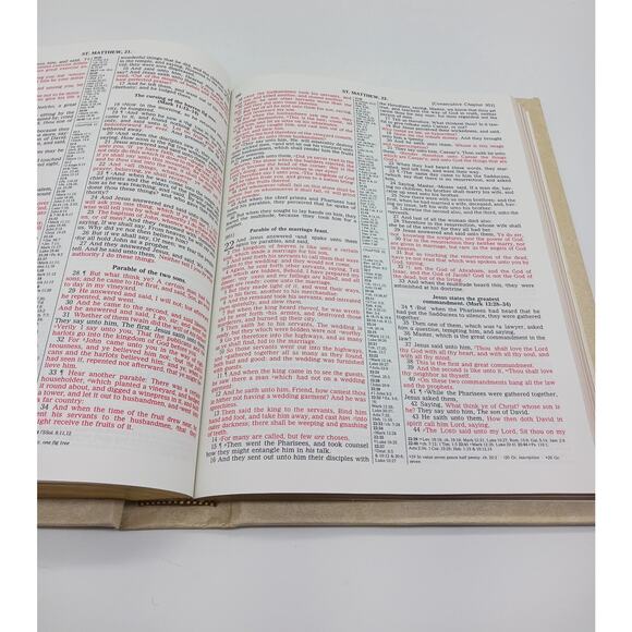 Heirloom Family Holy Bible King James Version Red Letter Edition Vtg Dictionary - Picture 14 of 16